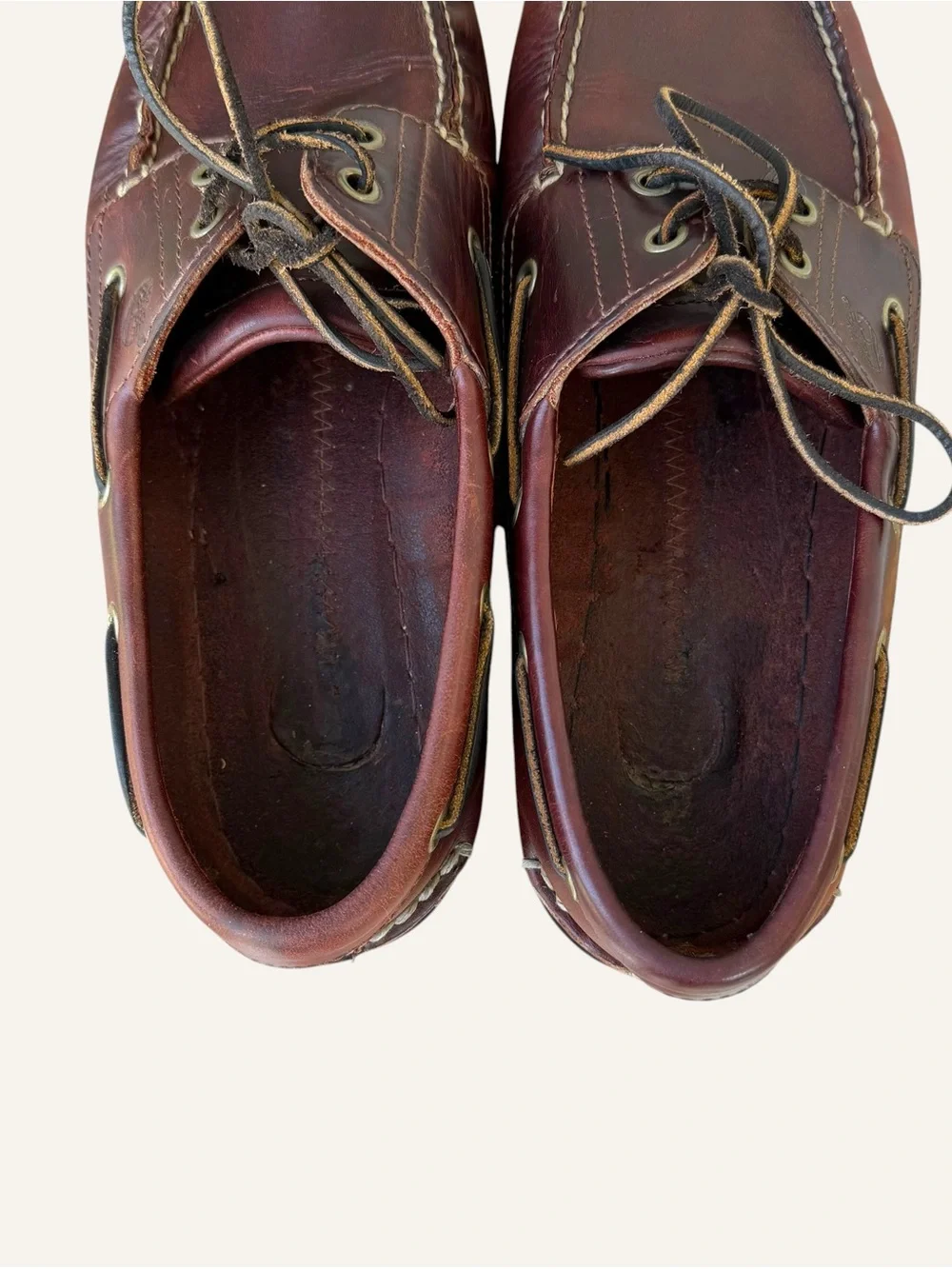 Vintage Timberland - Men’s Classic Leather 2 Eye Boat Shoes in Brown Size 11 M